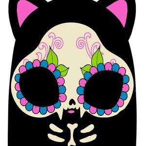 Too Fast Kitty Slouchy Knit Beanie Hat   Goth Punk